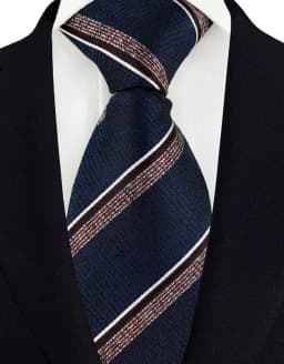 Luxury 8CM Mens Necktie Brown Blue Color Dot Stripes Solid Tie For Man Groom Jacquard Woven Neck Tie For Business Wedding Party