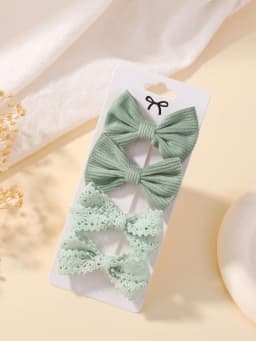 4Pcs/Set Solid Color Lace Hair Clips for Girls Handmade Velvet Bowknot Baby Hairpins Headwear Hair Accessories Wholesale