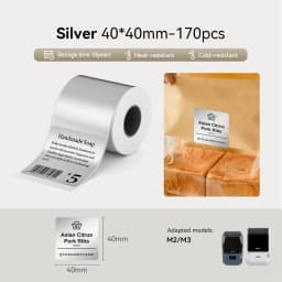 NIIMBOT M2 M3 Carbon Ribbon Laser Silver Matte Silver Thermal Transfer Sticker Outdoor Waterproof Network Organizer Tag