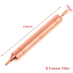 【LM】1pcs Refrigerator Filter Dryer 19mmx130mm For Refrigeration Copper Filter Drier Single Tube Filter Refrigerator Accessories