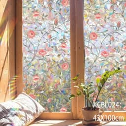 3D Stained Glass Window Film Removable Self Adhesive Glass Sticker Static Cling Vinyl Window Paper For Bathroom Home Decorative