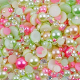 10g Mix Size Jelly Resin Flatback Rhinestone AB Imitation Pearl Beads For Nail Art DIY Cup Crafts Decor