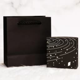 Multi Size Square Ribbon Jewelry Box With Ring Earring Necklace Bracelet Charm Black Jewelry Kraft Paper Gift Packaging Box