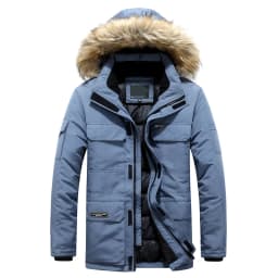 Men Thick Casual Turn Down Collar Mens Winter Jackets Parkas Coats Mens Winter Coats Fashion Hooded Parkas Warm Winter Jackets