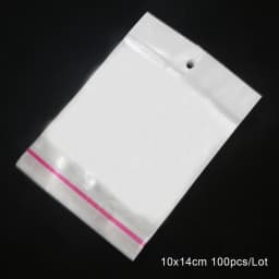 100Pcs 5x10.5cm-8x27cm Opp Bag Self Adhesive Clear Transparent Plastic Storage Bag With Hang Hole Jewelry Gift Packaging Pouches