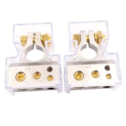 2Pcs 0/2/4/8/10 Gauge Positive Negative Car Battery Terminal Connectors Auto Car Marine Battery Terminal Connectors Shims