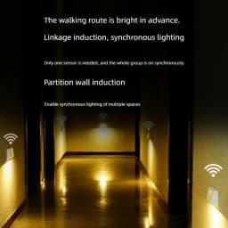 Intelligence Motion Activated Wall Light 2200mAh USB-C Fast Charge 3 Brightness Multi Device Link Indoor Outdoor Linkage
