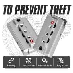 2Pcs Luggage Customs Locks TSA007 Authentication Security Lock Suitcase Replacement Password Lock for 3 Digit Self-Setting Lock