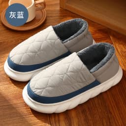 Shevalues Fur Plush Men Slippers Warm Fluffy House Slippers Men Winter Cotton Slippers Outdoor Anti-slip Fashion Fuzzy Slippers