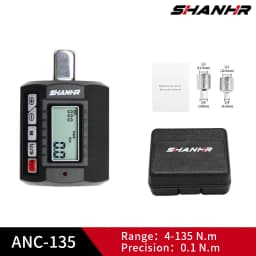 SHANHR 1/2'' Digital Torque Adapter, 1/2" 1/4 3/8, Adjustable Torque 3-Piece Set with Adapter Torque Wrench Head Bike Set