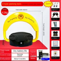 English Exit Remote Control Parking Lock Waterproof Anti-Pressure Parking Lock Lift Parking Inductive Ground Lock