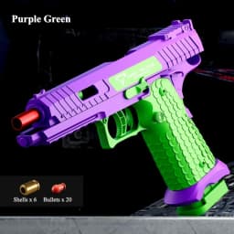 SIG17 Shell Ejecting Soft Bullet Gun, Mechanical Toy Empty Hanging Pistol Outdoor Shooting Game Educational Model Toy for Adult