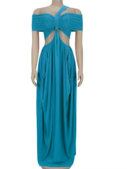 Beyprern Chic Women's Cut Out Layered Irregular Party Dresses Special Occasion Outfits Loose Ruched Night Out Vestidos Clubwear