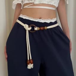 White Shell Thin Waist Belt for Women Bohemian Ethnic Style Woven Waistband Ropes Lady Dress Decorative Straps Summer Accessory