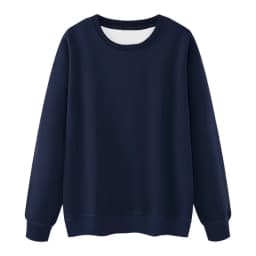 Navy Blue 500g Heavy Round Neck Sweater Men's Autumn and Winter Velvet Thickened Pullover Couple Loose American Top Women