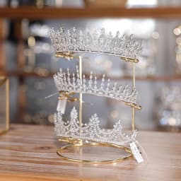 Bride Headbands Display Stand Princess Crown Organizer Bridal Tiara Crown Holder Rack for Bride Hair Accessories Storage