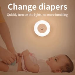 LED Touch Glow Night Light For Baby Room Bedroom Bathroom Nighttime Eye Care Lamp 3 Color Adjustable Rechargeable Cabinet Lights