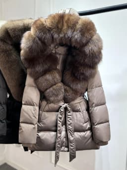 Lagabogy 2025 Top Quality Winter White Goose Down Jacket Women Coat Natural Silver Fox Fur Hooded Thick Female Waterproof Parkas