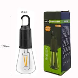 1-10pcs LED Camping Light USB Rechargeable Atmosphere Portable Camping Light Tungsten Wire Tent Outdoor Emergency Bulb Light