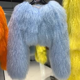 YOLOAgain Plus Size 8XL Women's Real Mongolia Sheep Fur Jacket Cropped Jacket Streetwear