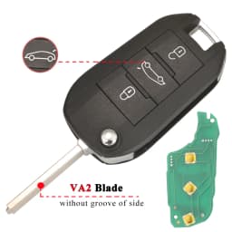 Jingyuqin 433MHz 4A HITAG AES Chip Flip Remote Van Car Flip Key For Peugeot Expert 308 3008 2016+ Citroen C4 Cactus 2014+ HU83
