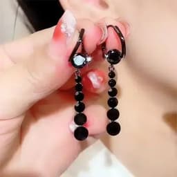 Irregular Smudging Resin Blue Jelly Ice Cute Geometric Bean Stud Earrings for Women Unique Design Party Jewelry Christmas Gift