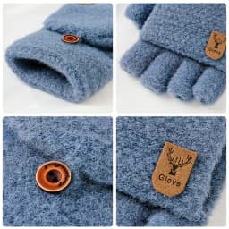 Men's Winter Gloves Flip Warm Writing Mittens Student Half Finger Flip Thermal Jacquard Knit Male Soft Elastic Business Gloves