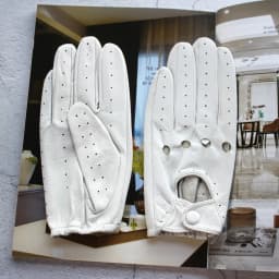 Women's Single-Layer Unlined Thin Driving Leather Gloves Hollow Style Outdoor Cycling Driver Gloves Free Shipping