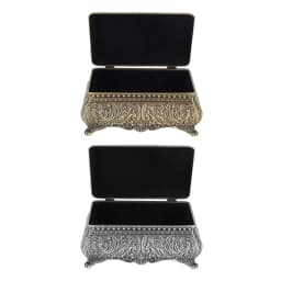 Vintage Jewelry Box Metal Jewelry Box Rectangular Trinket Storage Box Vintage Jewelry Box for Women Girls Birthday Christmas