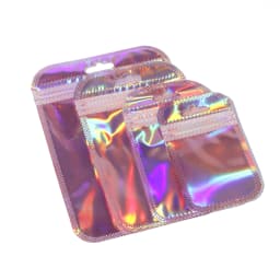 25pcs Rainbow Self-sealing OPP Bag Laser Zipper Bag Re-seal Packaging Jewelry Retail Gift Bags Practical Small Business Supplies