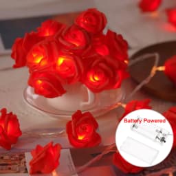 5V USB Battery Rose Flower LED String Light Red Pink Warm Blue RGB Wedding Christmas Party Decoration 1.5M 3M 6M 10M Fairy Light