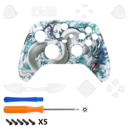 eXtremeRate Custom Pattern Part Faceplate, Soft Touch Grip Front Housing Shell Case for Xbox Series X/S (Xbox Core) Controller