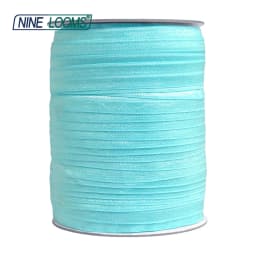 NINE LOOMS Plain Shiny Fold Over Elastics FOE 5/8" 15mm Spandex Band Tape Hair Tie Headband DIY Sewing Trim 50 100 Yard by Spool
