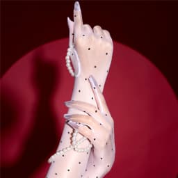 Sexy Women 1D Dot Ultra Thin Five Finger Long Glove Oil Shiny Glossy Sun Protection Glove Elastic Party Wedding Luxury Glove