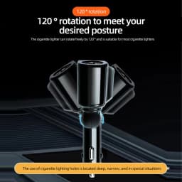 Car Cigarette Lighter Socket Splitter Charger PD QC3.0 Fast Charger Dual USB 4.8A Digital Display Power Adapter For All Phone