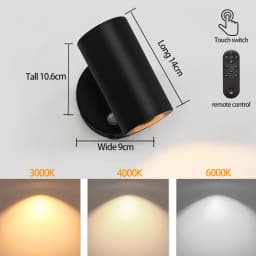 LED Modern Minimalist Remote Charging Wall Lamp 5200mAh Magnetic Suction Installation Touch 3-Color Bedroom Living Room Lighting