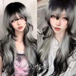 OLACARE Long Body Wave Black Brown Purple Cosplay Wigs Heat Resistant Synthetic Wigs Middle Part Natural Lolita LM Wigs Women