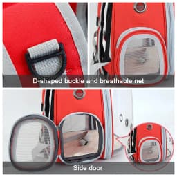 Cat Pet Carrier Backpack - Transparent Capsule Bubble Design, Breathable for Small Animals (Puppy/Kitty/Bird), Ideal for Travel