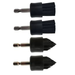 Cleaning Brush Attachment Set 4 Pcs with Tapered and Flat Brush for Cordless Drill Tile Grout Drill Brush Set Drill Attachments