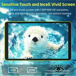 Paitanry Android 15 Tablet 8.68 Inch 8GB(3GB+5GB Expand) RAM 64GB ROM 5000mAh WiFi Bluetooth HD Portable Lightweigt Tablet PC