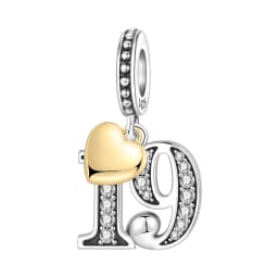 Original 15th 16 18 20 21 Anniversary Birthday Wedding S925 Sterling Silver Bead Pendant Fit Bracelet Necklace DIY Jewelry Gifts