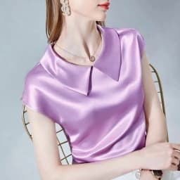 Camisas De Mujer Elegant Ice Silk Shirt Plus Size Artificial Silk Tops Acetate Satin Blouse Doll Collar White Girlish Blouse