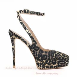 Lilac Purple Platform Pointed Toe High Heel Shoes Women Stiletto Heels Ankle Buckle Strap Banquet Pumps Shallow Footwear