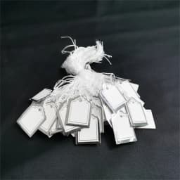 500 Pcs Jewelry Strung Pricing Price Tags with String Silver Merchandise Cloth Label Price Label