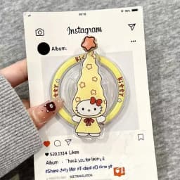 Sanrio Hello Kitty Rotate For Magsafe Magnetic Phone Grip Tok Griptok Stand For iPhone Foldable Wireless Charging Case Holder