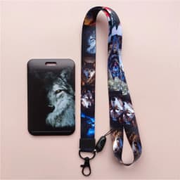 Wolves Pattern Animal Lanyard ID Badge Card Holder Office Worker Cardholder Cover Credit Card Case Card Protector Christmas Gift