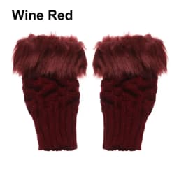 Winter Half Finger Elastic Thicken Warm Warm Mittens Knitted Gloves Faux Rabbit Hair Gloves