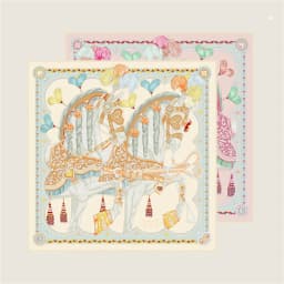 POBING Hand Rolled Twill Silk Scarf Women Two Horse Double Print Square Scarves Wraps Echarpes Foulards Femme Hijab 90CM