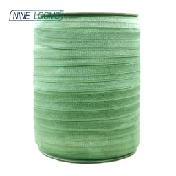 NINE LOOMS Plain Shiny Fold Over Elastics FOE 5/8" 15mm Spandex Band Tape Hair Tie Headband DIY Sewing Trim 50 100 Yard by Spool