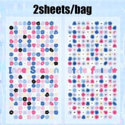 8 Sheets/4 Pack Cute Mini Emotion Emoji Stickers, Nail Stickers for DIY Scrapbooking, Photo Frame Collage Material Decoration